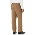 thumbnail image 2 of Haggar Mens Premium Comfort Classic Fit Flat Front Expandable Waist Pant 32W x 32L Mocha, 2 of 5