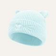 thumbnail image 6 of CAIVO Cute Embroidered Cat Knit Hat Kids Winter Warm With Ear Soft Yarn Cap Cold Weather Comfort Child Solid Color Clothing, 6 of 7