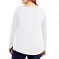 thumbnail image 5 of OSFVNOXV Womens Plus Size Lounge Top L-5XL Oversized T-Shirt Soft Wicking Loose Fit Crewneck Pullover Sleepwear Undershirts for Seniors, 5 of 7