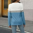 thumbnail image 2 of KDFJPTH Womens Graphic T Shirts Crew Neck Long Sleeve Color Block Printed Tshirts Top, 2 of 5