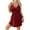 Wine, variant on Jamicy Home Dresses for Women Comfortable Pajamas Solid Color Suspenders Sleeveless Pajamas for Women Long Nightgown Underwear Loungewear