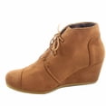 thumbnail image 2 of Patricia-1 Women's Casual Oxford Ankle Booties Lace up Low Wedge Shoes, 2 of 2