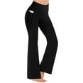 thumbnail image 4 of Fiaer,Yoga Pants with Pockets for Women,Flare Scrunch Leggings for Women,High Waisted Lift Lift Slim Fit Joggers for Daily Wear Fitness Black M, 4 of 8