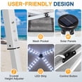 thumbnail image 2 of Ktaxon 10ft x 10ft Ez Pop Up Canopy Tent with Lights,LED Frame Canopy,Outdoor Sun Shade Shelter Built-in LED Light Strips,Beach Tent,Outdoor Gazebo for Party Wedding Camping BBQ Events,Black, 2 of 9