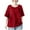 Red, variant on CHGBMOK Crew Neck T Shirts for Women Half Sleeve Blouses Linen Loose Basic Tops Plus Size Casual Dressy Tees