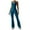 Blue, variant on One Piece Jumpsuits for Women Casual Tight Yoga Dance Sports Solid Color Slim Fit Straight Leg Fitness Hip Lift Yoga Summer Rompers Jumpers with Pockets