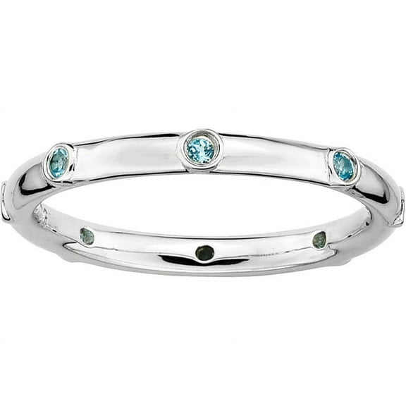 Blue Topaz Sterling Silver Ring