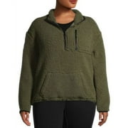 No Boundaries Juniors' Plus Sherpa Pullover