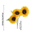 thumbnail image 3 of Artificial Sunflowers Bouquet 3 Styles, Long & Short Stem Silk Flower Arrangements, Realistic Faux Sunflowers for Home Garden Wedding Centerpiece, Party, Photography Prop, Vase Display (16"), 3 of 6