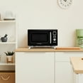 thumbnail image 6 of Nostalgia 0.9 cu ft Mid-Century Retro Microwave Oven, 900W Microwave Oven with Digital Clock, Black, 6 of 6