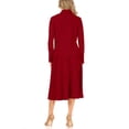 thumbnail image 5 of Women's Two Piece Set Solid Long Sleeve Casual Blazer Relaxed A-Line Midi Skirt, 5 of 7