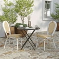 thumbnail image 3 of Merrick Lane Stacking Thonet French Bistro Style Aluminum, Polyethylene Chair, White (Set of 2), 3 of 14
