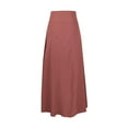 thumbnail image 3 of New Summer Arrivals SMihono High Waist Wrap Skirt with Shorts Flowy Skirts for Women Trendy Summer Ruffle High Low Maxi Skirt with Slit Wine 8, 3 of 4
