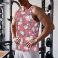 thumbnail image 5 of Picia Rose Flowers Printed Men’s Performance Tank, Men's Workout Tank Top Moisture-Wicking Tank Top Muscle tee, Breathable Workout Shirt-XX-Large, 5 of 7