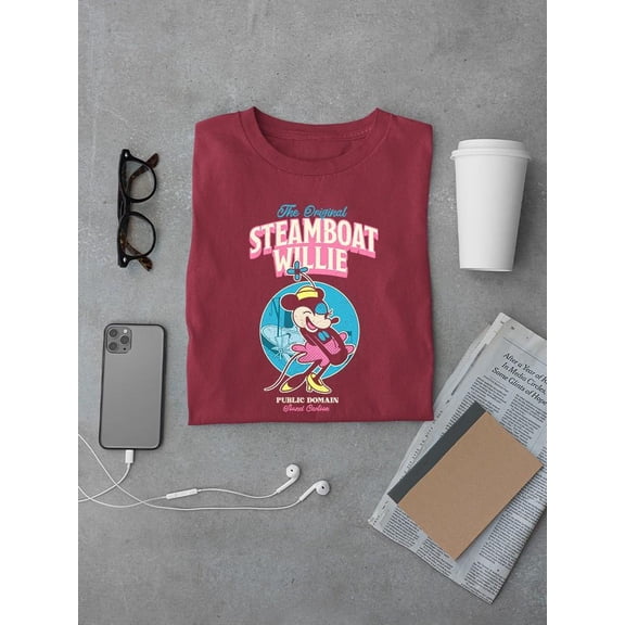 Colorful Steamboat Willie T-shirt Color Women's -SmartPrintsInk Designs