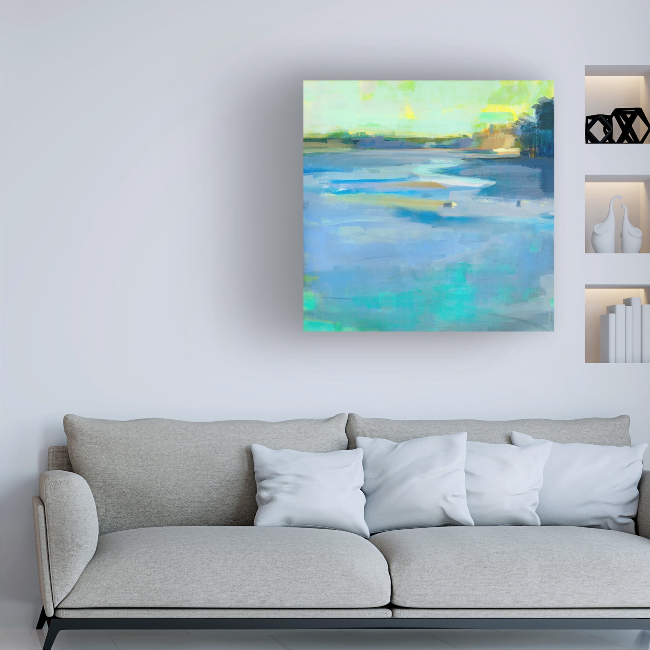 Canvas Wall Art - Kathleen Robbins 'Kittery Maine' Wall Art for Living Room, Bedroom, or Office Décor by Trademark Fine Art - 35 x 35 Inches