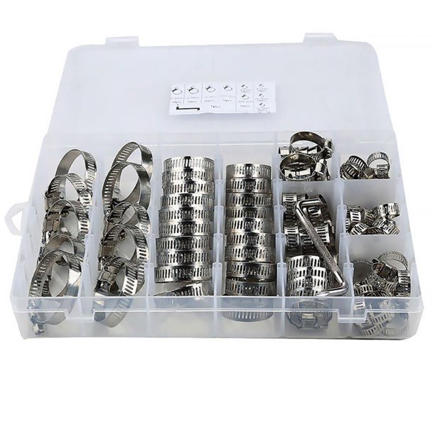 Juego De Abrazaderas De Manguera De Acero Inoxidable De 80 Piezas Juego De Collares De Tubo De Aro De Tubería Surtidos matsuzay TO003790-00