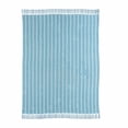 thumbnail image 2 of HomeRoots 516607 Blue & White Woven Cotton Striped Throw Blanket, 2 of 5