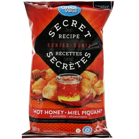 Great Value Secret Recipe Series Hot Honey Flavoured Kettle Cooked Potato Chips | Walmart Canada