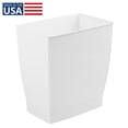thumbnail image 4 of iDesign Bathroom Vanity Trash Can, 2.5 Gallon Plastic Rectangular Open Top Garbage Bin, 4 Pack, White, 4 of 5