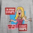 thumbnail image 2 of American Dad I'm Pretty Smart When I've Had My Eight Hours Crew Neck Short Sleeve Gray Heather Women's Crop Top -XL, 2 of 3