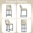 thumbnail image 5 of Usaint Modern C-Shaped Counter Stools Set of 2 Ergonomic Kitchen Bar Stools for Kitchen Island, Counter, Home,Beige, 5 of 7