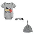 thumbnail image 2 of YSCULBUTOL Baby Twins Bodysuits Baby First Rumble Infant Baby Clothes Unisex Twin Romper Outfits With Hat, 2 of 5
