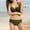 01 Army Green, variant on Tummy Control Swimsuits for Women Push Up Bikini Top Underwire Padded Bathing Suit Criss Cross Halter Retro Ruched Swimsuit Tops