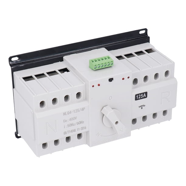 Interruptor De Cambio De Disyuntor Electrónico, Interruptor De Transferencia Automática De Doble Potencia 4P Ahorro De Energía 125A Para Edificios De Oficinas
