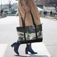 thumbnail image 4 of FORMRS Canvas Laptop Tote Bag for Women with 15.6" Computer Compartments Shoulder Handbag, Space Earth, 4 of 7