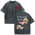 thumbnail image 6 of Fruit of the Spirit Christian Graphic T Shirts for Men Vintage Washed Oversized Tshirt Faith Back Print Religious Short Sleeve Casual Tops for Streetwear Summer, 6 of 6