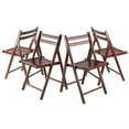 thumbnail image 4 of Ergode Elegant Robin 4-PC Folding Chair Set | Walnut Finish | Solid Wood | Compact & Comfortable, 4 of 5