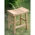 thumbnail image 4 of WholesaleTeak Outdoor Patio Grade-A Teak Wood 16" Single Curved Seat Shower / Bath Room / Pool / Spa Stool Bench  #WMAXSCSB, 4 of 4