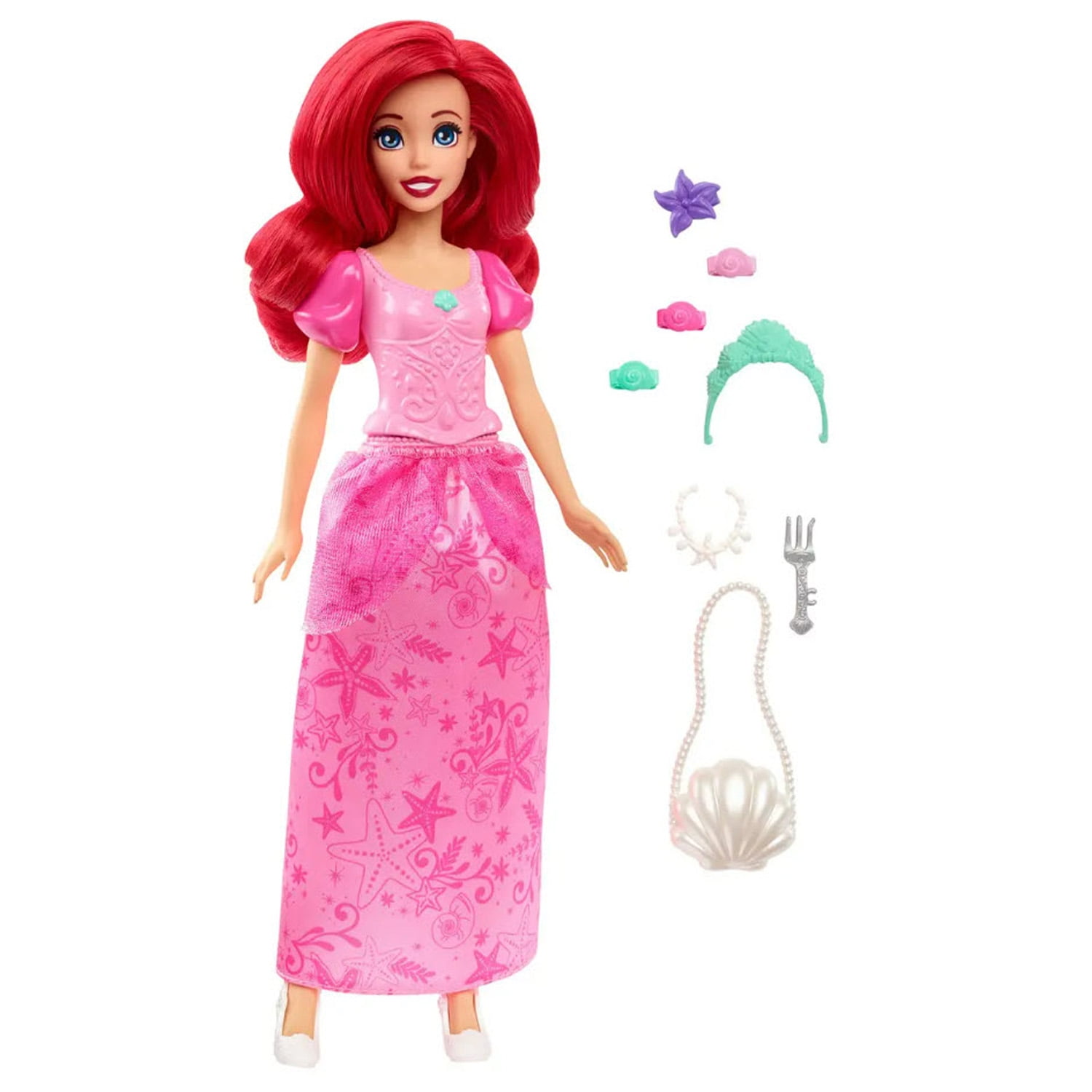 Disney Princess Ariel Doll with Shiny Clothing and Accessories, Inspired by Disney Movie