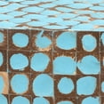 thumbnail image 5 of bali & pari Kaloni Bohemian Sky Blue Coconut Shell and Acacia Wood Coffee Table, 5 of 6