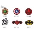 thumbnail image 3 of Parches decorativos con diseño de superhéroes de Nuguri para coser o planchar, 20 unidades, 3 of 7