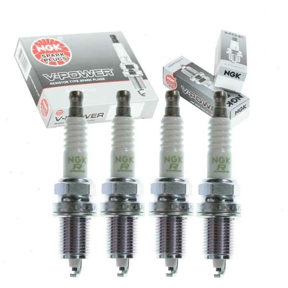 4 pc NGK V-Power Spark Plugs compatible with Chevrolet Aveo 1.6L L4 2009-2011