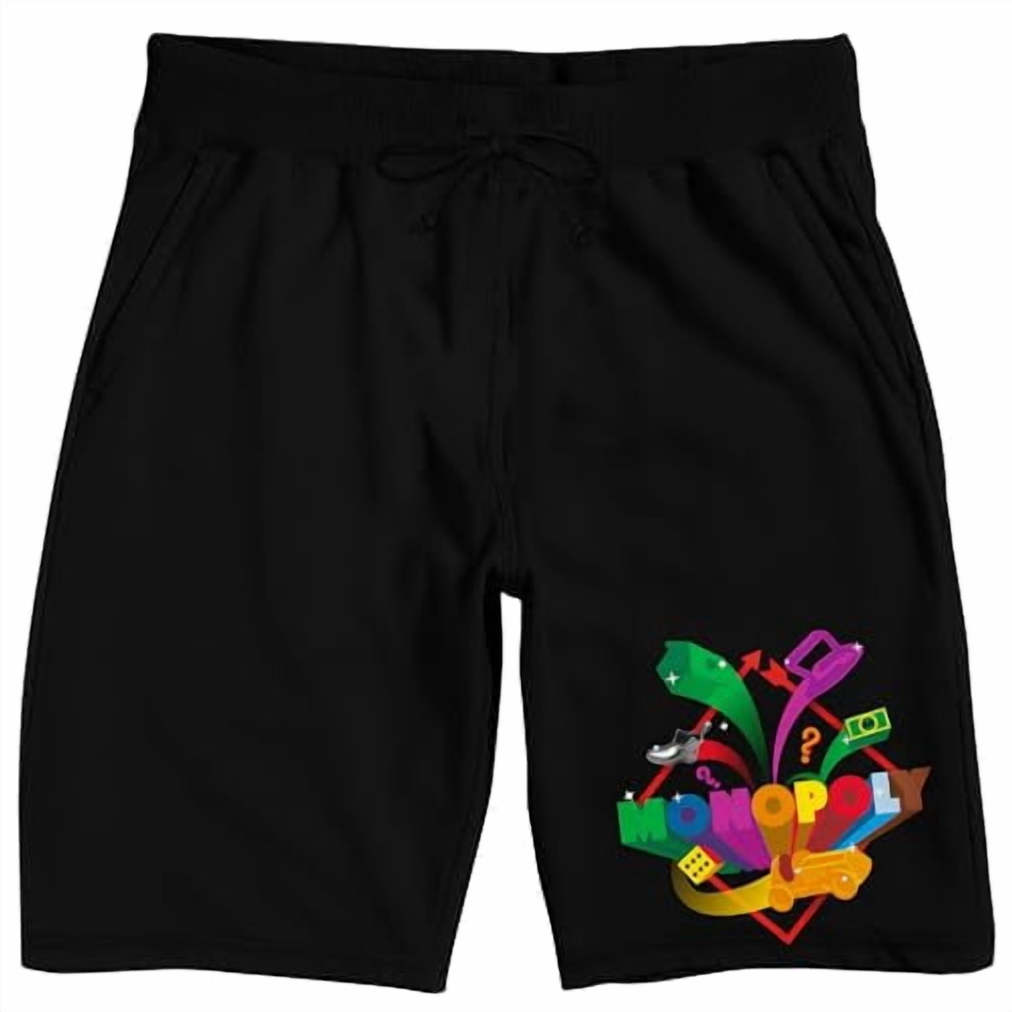 Monopoly "This Is How I Roll" Men's Black Lounge Shorts-Medium