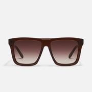 Quay Australia Name Drop Square Sunglasses Chocolate Dark Chocolate