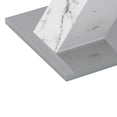 thumbnail image 7 of Dining Table, Stretchable Table Top, MDF X-Shape Table Leg with Metal Base, White, 7 of 7