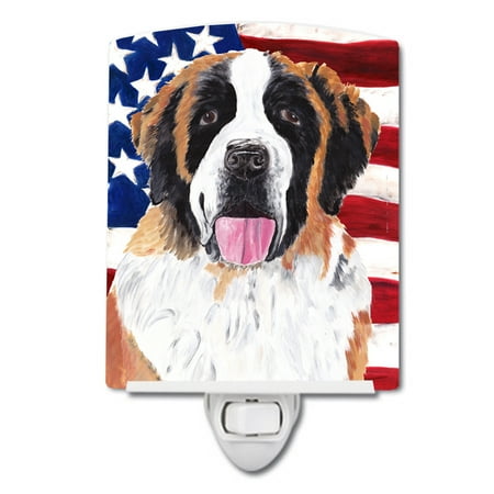 

Caroline s Treasures SC9027CNL Flag with Saint Bernard Ceramic Night Light 6x4x3 multicolor