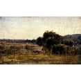 thumbnail image 2 of Félix Ziem 24x16 Black Ornate Framed Double Matted Museum Art Print Titled: La Chaumiere (1850-1860), 2 of 5