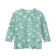 thumbnail image 4 of CCRFTGI Girls Tops 12-14 3/4 Sleeve Fashion Floral Prints Pullover Shirts Round Neck Comfy Soft Tops Blouse Mint Green 10-11Years, 4 of 4