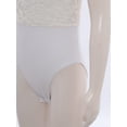 thumbnail image 6 of Mufeng Ballet Leotard for Girls Basic Sleeveless Toddler Dance Outfit Velvet Gymnastics Leotards School Dancewear White 130, 6 of 7