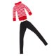 thumbnail image 5 of Traje de invierno hecho a mano, pantalones de suéter, pantalón para muñecas de niña de 12 pulgadas rojo Baoblaze Trajes De Invierno De Muñecas, 5 of 8
