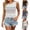 Black, variant on Women's Colorful Horizontal Striped Scoop Neck Sleeveless Tank Top, Casual Basic Summer Vest Top, Women's Navy, Sizes S-2XL