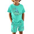 thumbnail image 3 of Hiijoy Little Boys Outfits Cartoon Dinosaur Short Sleeve T Shirt & Shorts Set, Sizes 5-6Y, 3 of 3