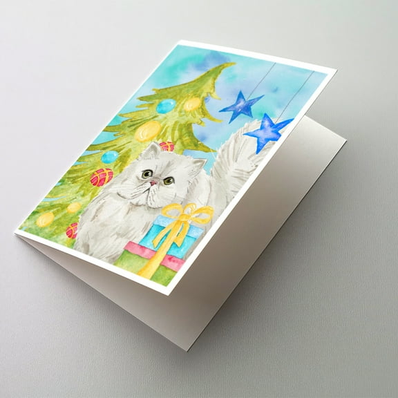 Persian Christmas Presents Greeting Cards and Envelopes Pack of 8