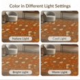 thumbnail image 7 of ODIKA 8'x10' Washable Area Rug Vinyl Orange Seasonal Motif Decorative Scrolling Frame Bedside for Dining Room, Large Office, Lounge, Non-Slip Chair-Friendly Mat, 7 of 7
