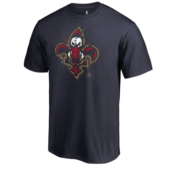 Men's Navy New Orleans Pelicans Splatter Logo T-Shirt